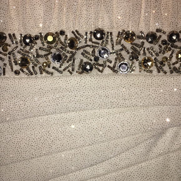Gorgeous Creamy Dress with gems in the middle😍 - Picture 2 of 3